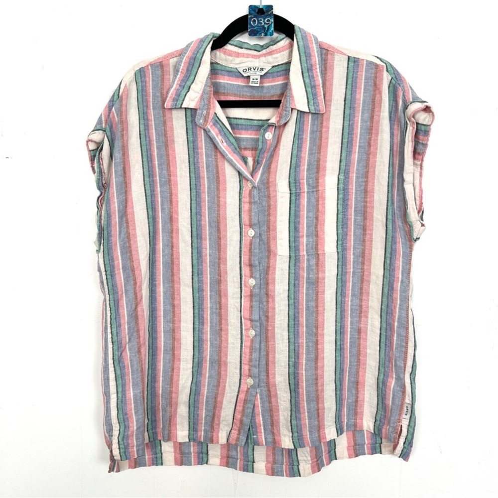 Orvis Multicolor Striped Linen Shirt